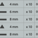 Műanyag rúd 440 mm 10db ABS - 8mm széles
