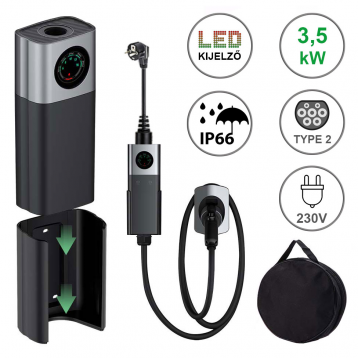 Q20 - 3.5kW, Type2 EV töltő **
