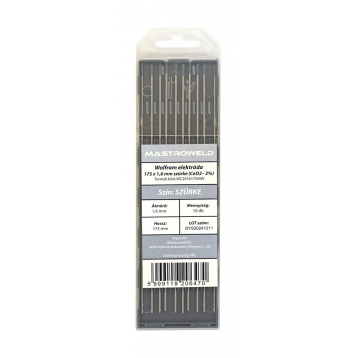 Wolfram elektróda 175 x 1,6 mm szürke (CeO2 - 2%) MW