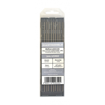 Wolfram elektróda 175 x 2,4 mm szürke (CeO2 - 2%) MW