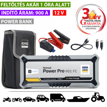 Nomad Power PRO 901 FC lítiumion akkumulátoros indító