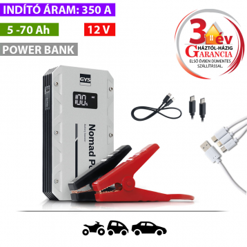 Nomad Power 401 lítiumion akkumulátoros indító