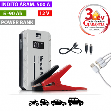 Nomad Power 501 lítiumion akkumulátoros indító