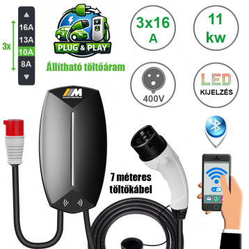 Mastroweld EVoCHARGE 11 kW fali töltő 7m **