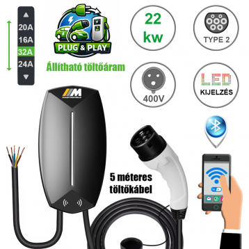 Mastroweld EVoCHARGE 22 kW fali töltő 5 m